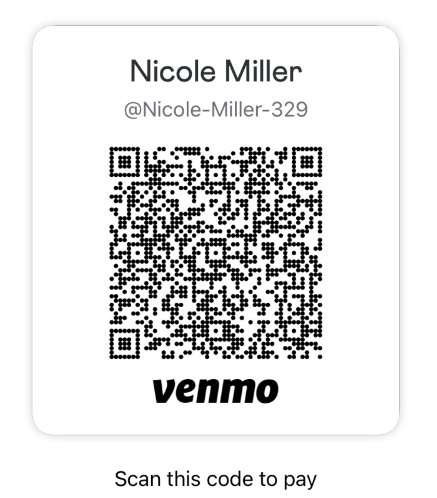 Venmo QR code for @Nicole-Miller-329